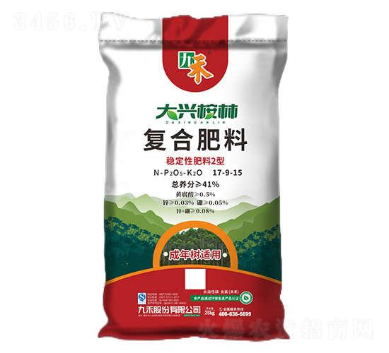 成年樹適用復(fù)合肥料17-9-15-大興桉林-九禾